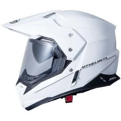 MT Helmets Casque De Moto Intégral Cross Enduro MT Casques Synchrony DuoSport SV Solid Glossy White