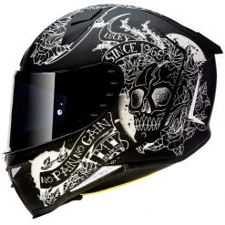 MT Helmets Casque De Moto Intégral Mt Helmet REVENGE 2 Skull & Roses A1 Matt Black -MT Helmets Sales 2024 casque de moto integral mt helmet revenge 2 skull roses a1 matt black 126110