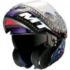 MT Helmets Casque De Moto Modulaire Approuvé P / J Mt Casque ATOM AXA A1 Glossy Black