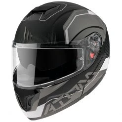 MT Helmets Casque De Moto Modulaire Approuvé P / J Mt Casque ATOM QUARK A0 Noir Blanc Brillant -MT Helmets Sales 2024 casque de moto modulaire approuve p j mt casque atom quark a0 noir blanc brillant 102700