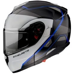 MT Helmets Casque De Moto Modulaire Approuvé P / J Mt Casque ATOM Sv OPENED B7 Blanc Noir Bleu Brillant -MT Helmets Sales 2024 casque de moto modulaire approuve p j mt casque atom sv opened b7 blanc noir bleu brillant 122785