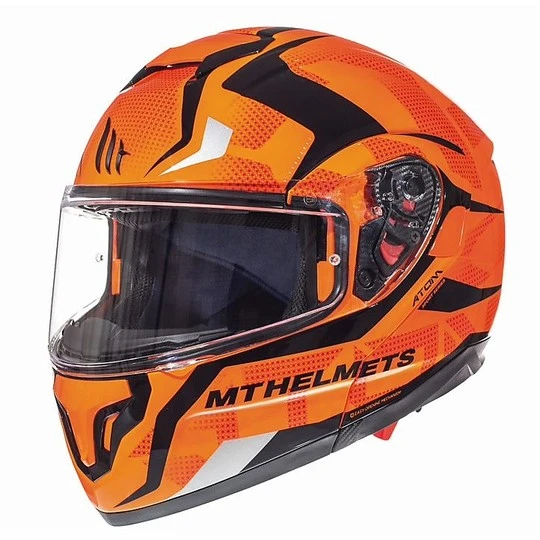MT Helmets Casque De Moto Modulaire MT Casques ATOM Sv Divergence G1 Orange Fluo 5 MT Helmets Casque De Moto Modulaire MT Casques ATOM Sv Divergence G1 Orange Fluo – Image 3