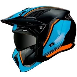 MT Helmets Casque De Moto Trial Mt Helmet STREETFIGHTER Exrta Sv TWIN A4 Orange Fluo
