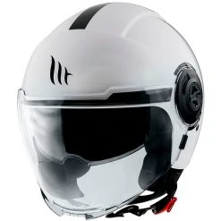 MT Helmets Casque Moto Demi-Jet Mt Casque VIALE Sv Solid A0 Glossy White