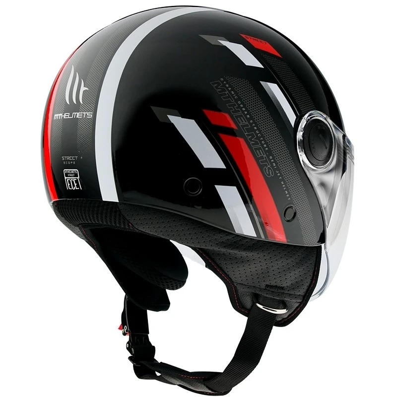 MT Helmets Casque Moto Demi-Jet Mt Helmet Street SCOPE D5 Glossy Red 4 MT Helmets Casque Moto Demi-Jet Mt Helmet Street SCOPE D5 Glossy Red – Image 2