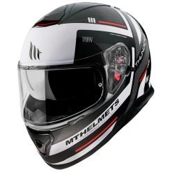 MT Helmets Casque Moto Intégral Mt Helmet THUNDER 3 Sv CARRY E0 Glossy White