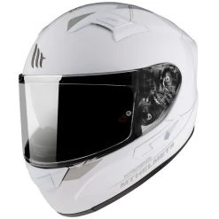Casque Moto Intégral MT Helmets KRE SV En Fibre De Visière Double Blanc Nacré