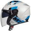 MT Helmets Casque Moto Jet Double Visor MT Casques AVENUE SV SIDEWAY C7 Glossy Blue